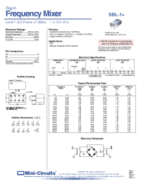 Datasheet SBL-1+ manufacturer Mini-Circuits